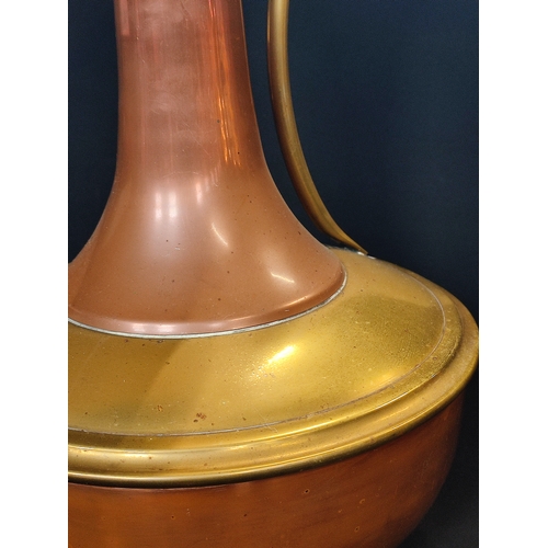 249 - Large copper and brass pitcher, approximately 45cm tall