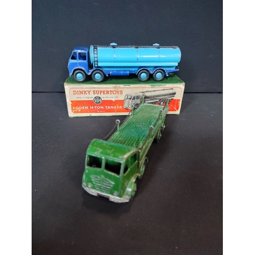 255 - Vintage Dinky Supertoys Foden Tanker and Foden Flatbed