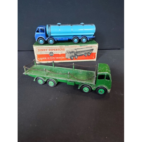 255 - Vintage Dinky Supertoys Foden Tanker and Foden Flatbed