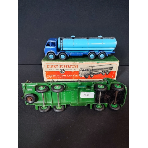 255 - Vintage Dinky Supertoys Foden Tanker and Foden Flatbed