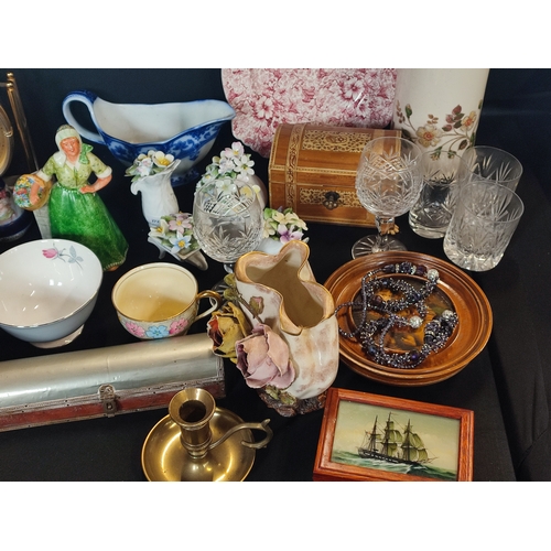 256 - Large collection of vintage items including Seiko Clock, Wedgwood, st Michael and Royal Doulton plat... 