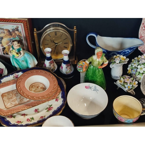 256 - Large collection of vintage items including Seiko Clock, Wedgwood, st Michael and Royal Doulton plat... 