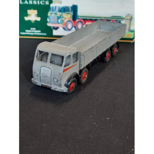 261 - Corgi Eddie Stobart flatbed and a Dinky Supertoys Foden flatbed