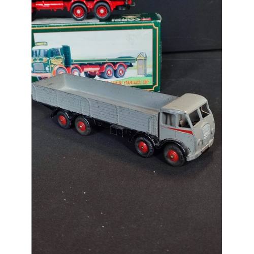 261 - Corgi Eddie Stobart flatbed and a Dinky Supertoys Foden flatbed