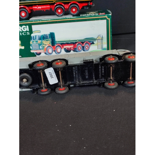 261 - Corgi Eddie Stobart flatbed and a Dinky Supertoys Foden flatbed