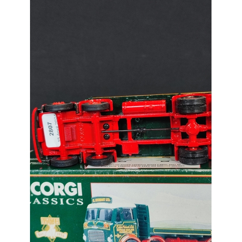 261 - Corgi Eddie Stobart flatbed and a Dinky Supertoys Foden flatbed