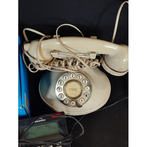 265 - Three landline telephones including a vintage style telephone, a BT Decor 2500 and a Binatone concep... 