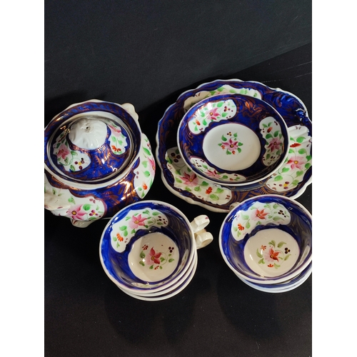 271 - Selection of hand painted tableware