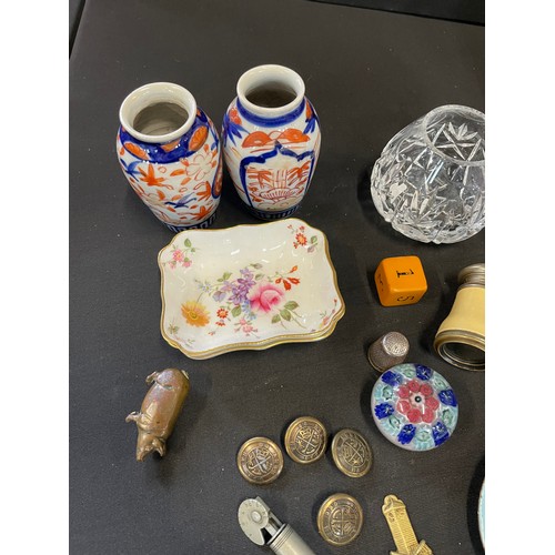 279 - Selection Of Vintage Items Inc Royal Crown Derby, Royal Airforce Tankard, Opera Glasses & More