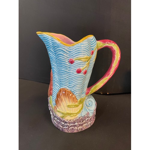 338 - Vintage Simon Fielding Majolica Jug A/F