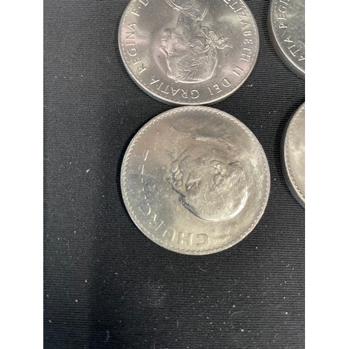 344 - 8 x 1965 Churchill 5 shilling Coins