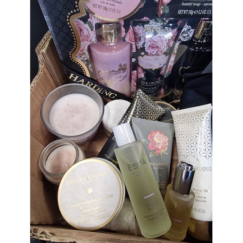 349 - A collection of Baylis & Hardy body products and ESPA soothing bath oil and night booster.  With a p... 