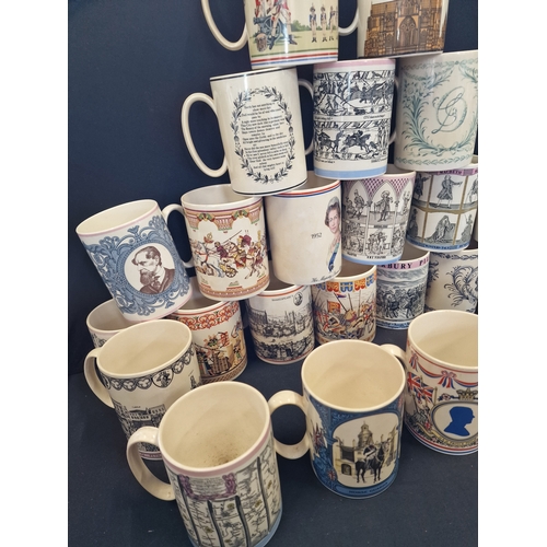 362 - A large collection of wedgewood of Etruria and Barkaston mugs all various designs.  23 in total