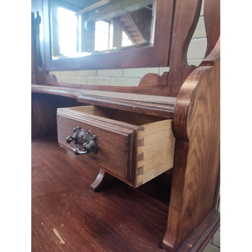 397 - Antique 5 drawer dressing chest with tilting mirror