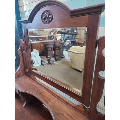 397 - Antique 5 drawer dressing chest with tilting mirror