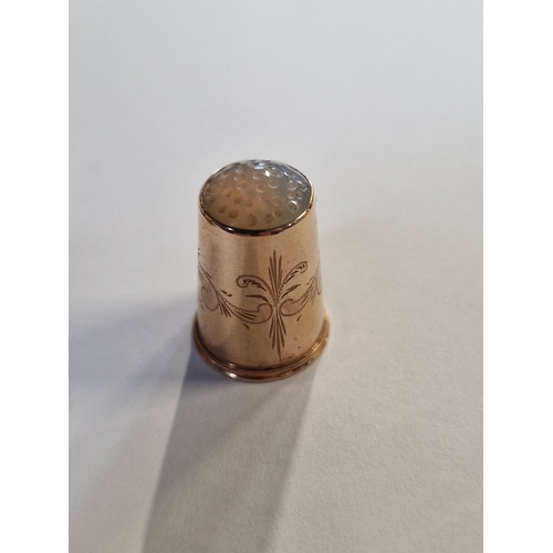 411 - An Antique 14ct thimble weight approximately 2.72g