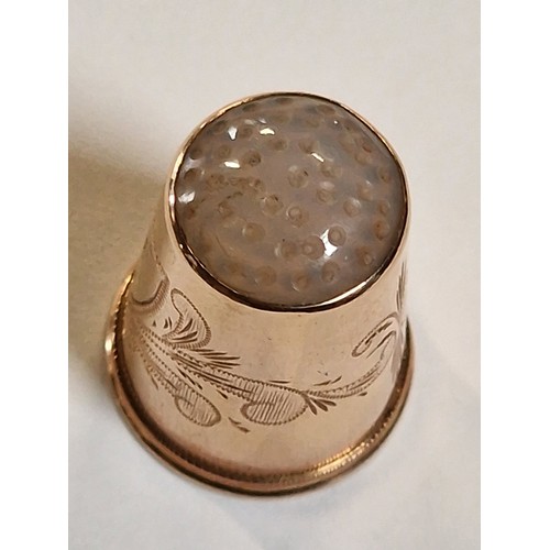 411 - An Antique 14ct thimble weight approximately 2.72g