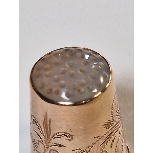 411 - An Antique 14ct thimble weight approximately 2.72g