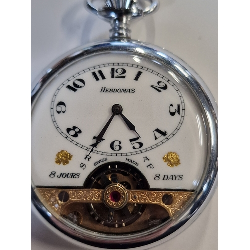 412 - HEBDOMAS 8 day pocket watch