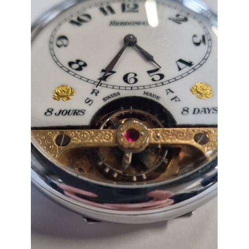 412 - HEBDOMAS 8 day pocket watch