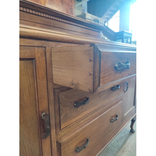 407 - Antique sideboard with 3 drawers and 2 cupboards