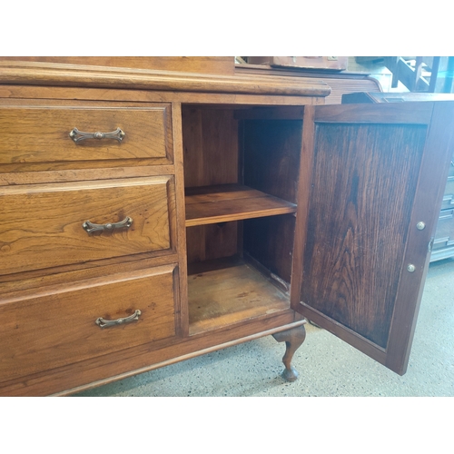 407 - Antique sideboard with 3 drawers and 2 cupboards