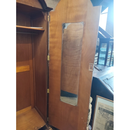 408 - Vintage walnut large double wardrobe