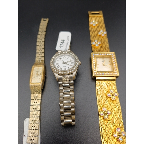 3 - 3 vintage ladies watches including Sekonda, Seiko and a gold coloured Kirk's Folly watch