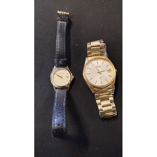 48 - 5 mens and ladies watches including Accurist, Rotary and Seiko and others