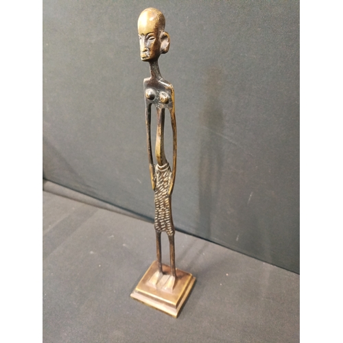 21 - Bronze African Lady measuring approx. 31cm