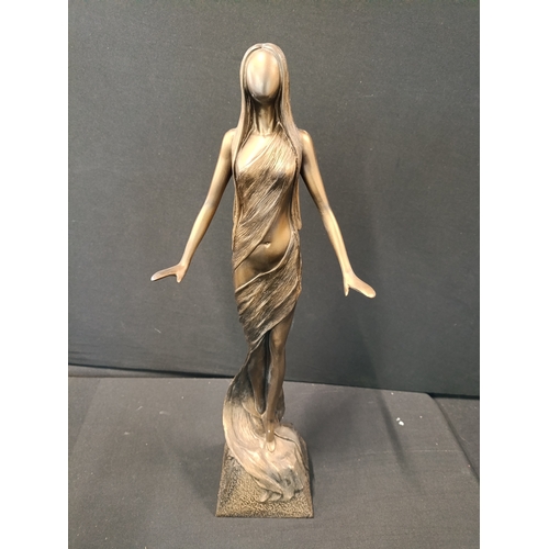 24 - Bronzed figurine by the Leonardo collection approx. 41.5xm tall