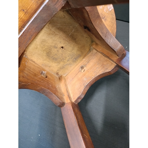 53 - Vintage oak stool approximately 50cm