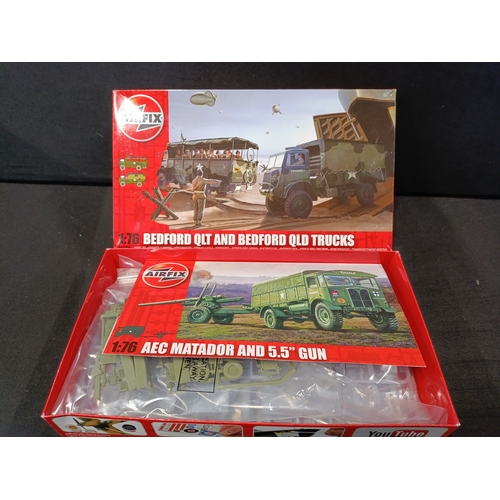 52 - Airfix Bedford Qlt and Bedford old Trucks scale 1:76 model number A03306
