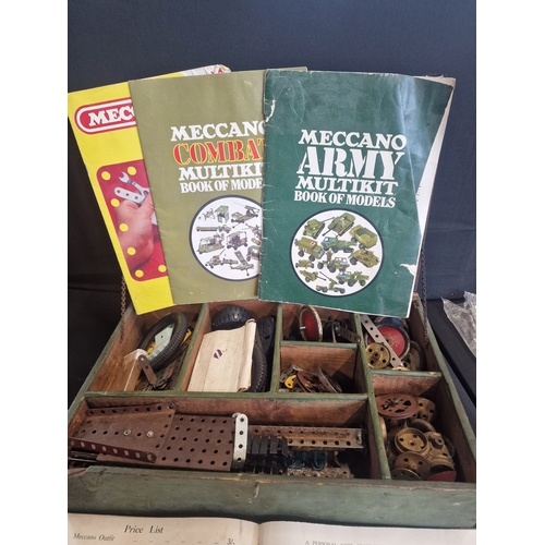 74 - A vintage selection of military meccano includes Meccano army multikit, combat mulitkit and the earl... 