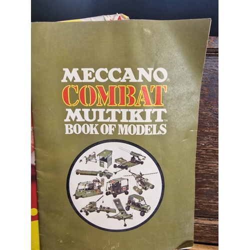 74 - A vintage selection of military meccano includes Meccano army multikit, combat mulitkit and the earl... 