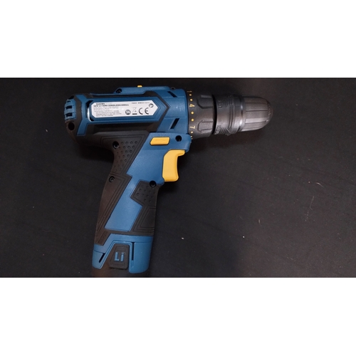 91 - Workzone 12v Li-Ion cordless drill with charger and carry case. Tested and working