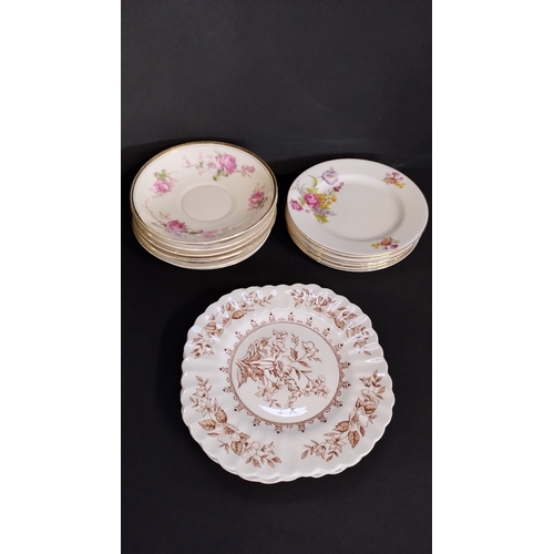 94 - Various plates,cups, saucers including wedgwood, phoenix ware,Meakin and a chokin vase