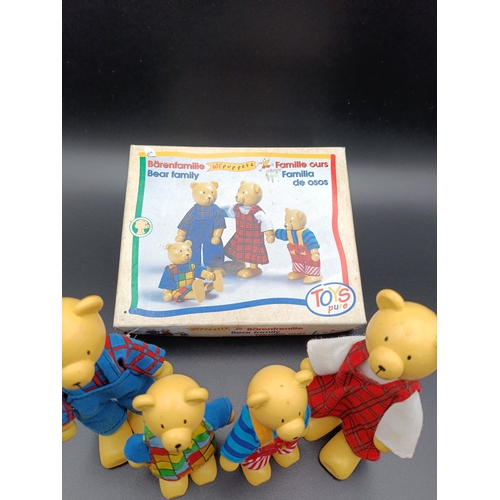 171 - Rare WF Puppets Bear Family In Orginal Box