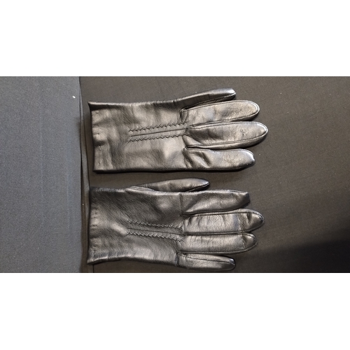 187 - 4 pairs of ladies and mens leather gloves, one pair of ladies has rabbit fur lining,