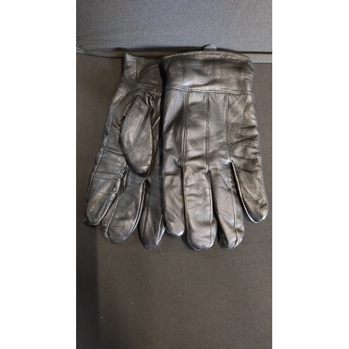 189 - Three pairs of gloves, 2 pairs of mens black and brown leather, one pair jasper conran ladies suede ... 