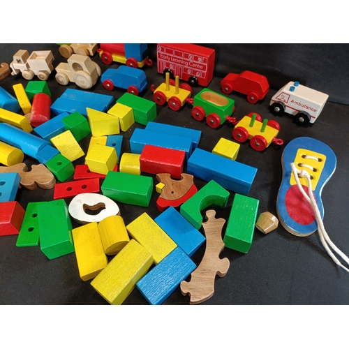 236 - Set of wooden blocks and cars