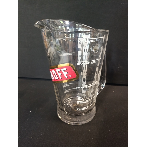 254 - Smirnoff Vodka glass Cocktail Jug