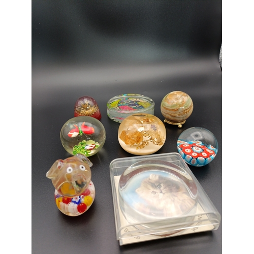 240 - Collection of vintage paperweights