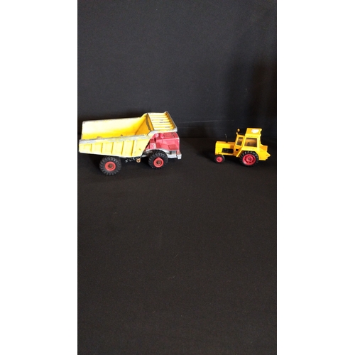 265 - vintage Dinky dumper truck and corgi Tractor