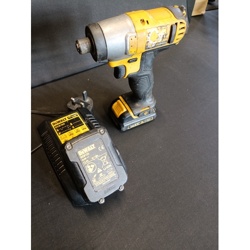 297 - Dewalt dcf815 10.8v impact driver with 2 batteries and charger