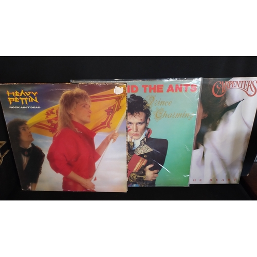 276 - 25 LP'S mixed artist and genres, Adam ant, Carpenters, and others