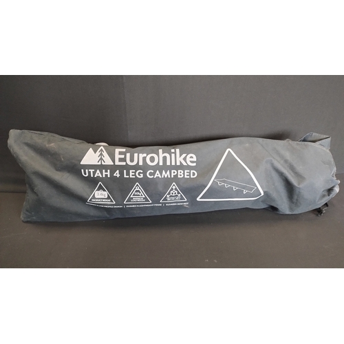 323 - EuroHike Utah 4 leg camp bed grey 180x57x18cm