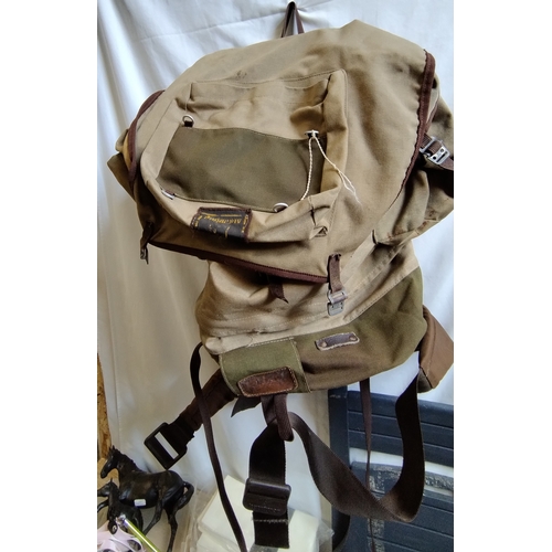 294 - Karrimor KS-100e Green canvas rucksack