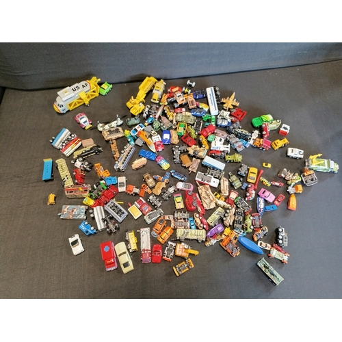 307 - Collection of vintage miniature toy vehicles including Matchbox, Tootsietoys, micro Machines and mor... 