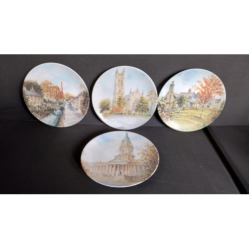 344 - 4 limited edition 1-500 plates of Bolton by artist Gerry Halpin